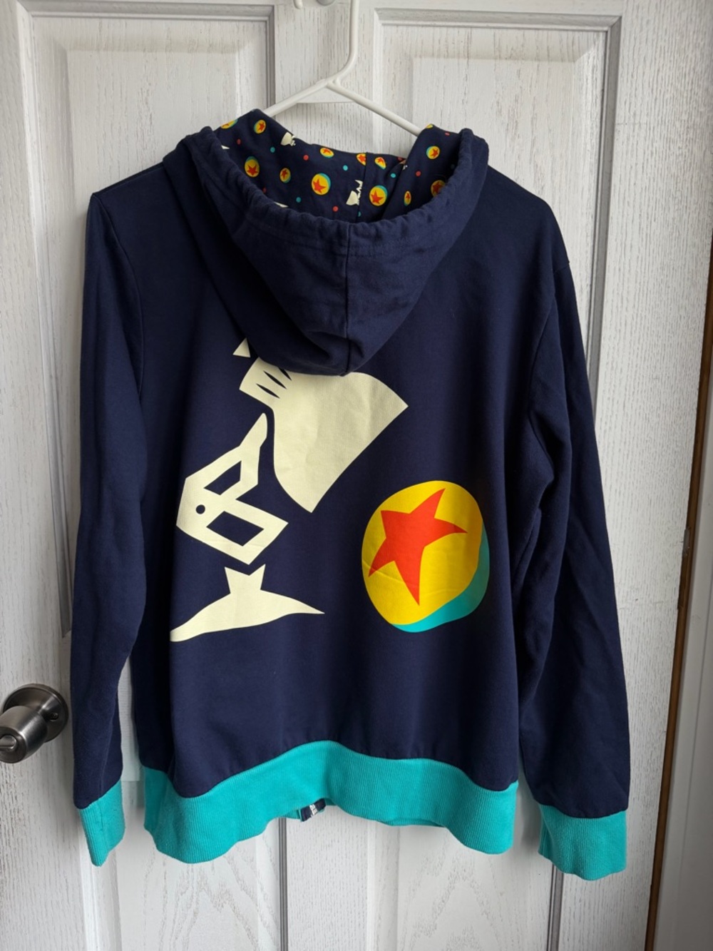 Disney Parks The World of PIXAR Luxo Lamp & Ball Full Zip Up Hoodie WOMEN’S XXL